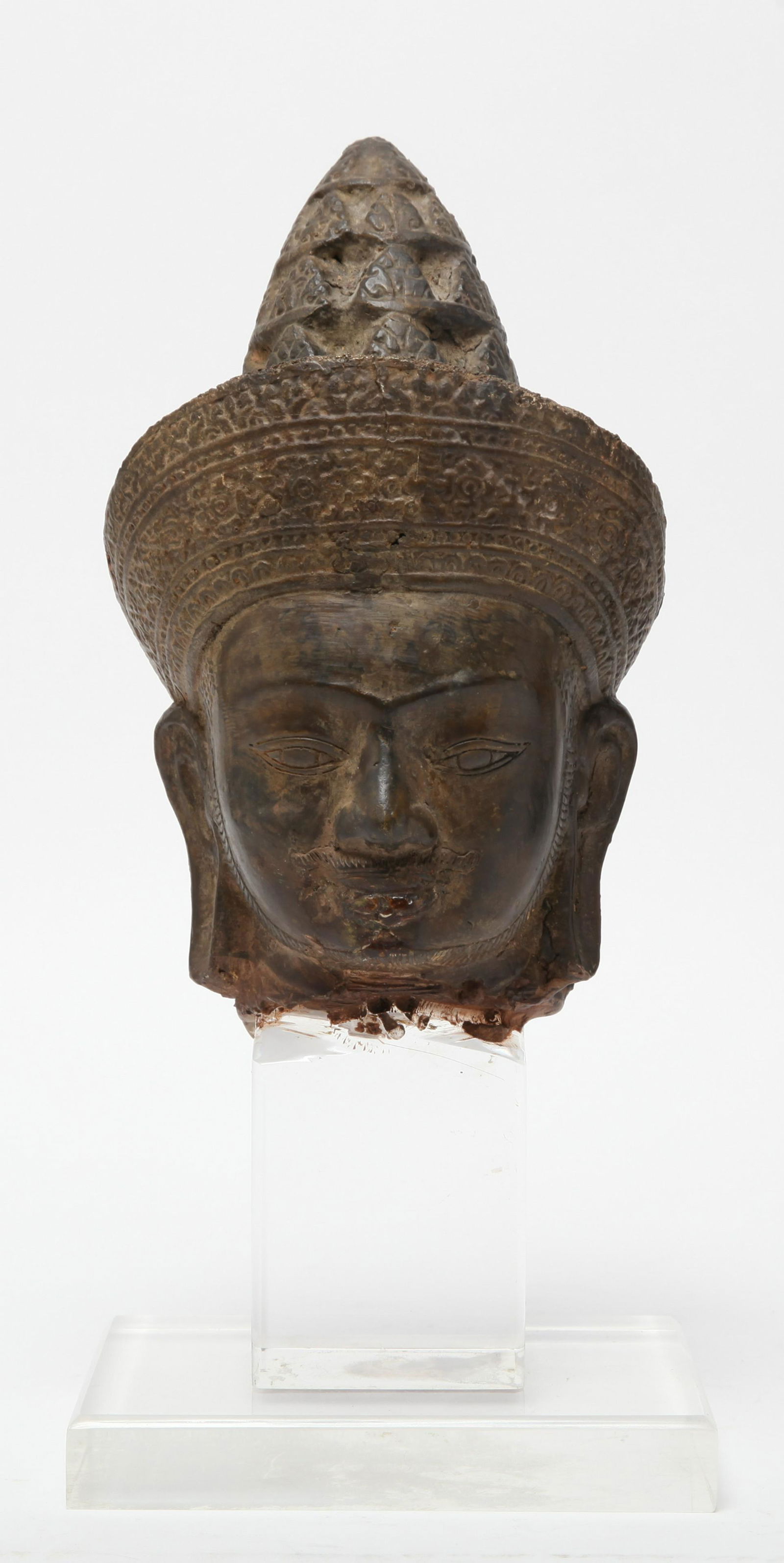 Southeast Asian / Thai Buddha Head Bronze on Base (1 of 9)