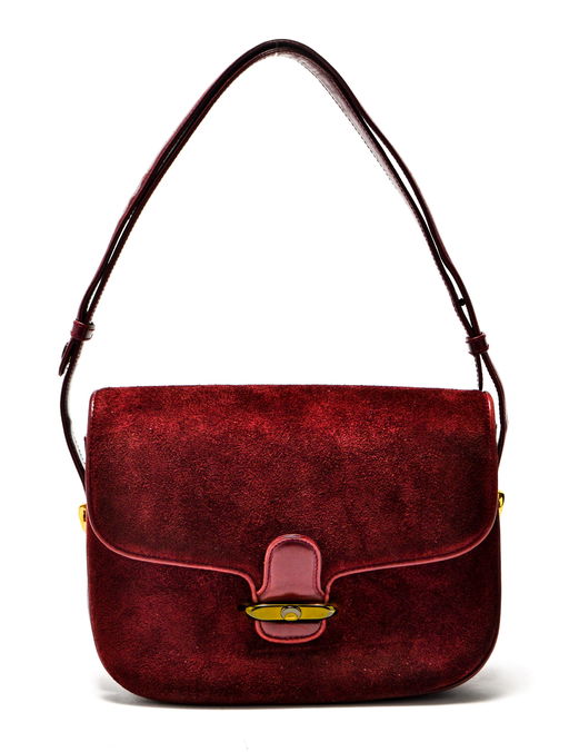Gucci Vintage Burgundy Suede Leather Purse