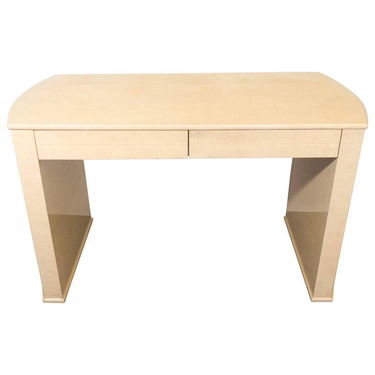 Karl Springer Style Tessellate Faux Parchment Desk Oct 06 2019