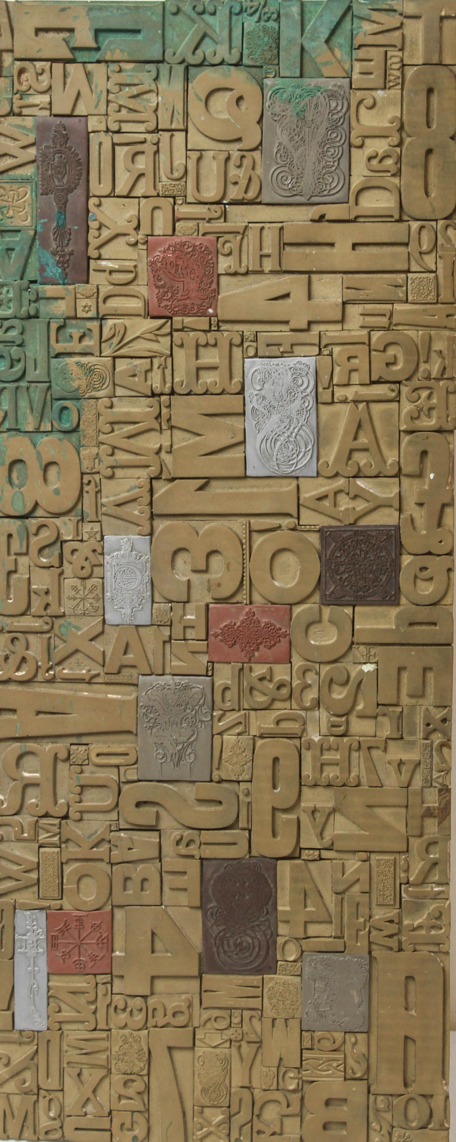 Giovanni Schoeman Type Letters Sculpture Plaque (1 of 4)