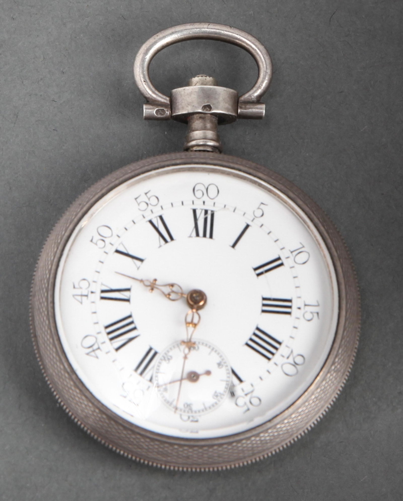 Silver Engraved & Engine-Turned Pocket Watch (1 of 3)