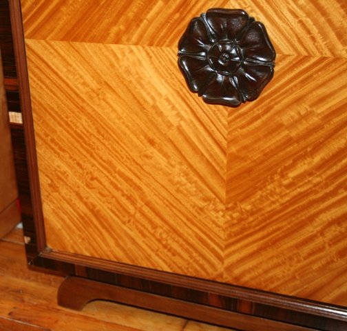 Mid century Roses Zebra Wood Sideboard - 4