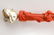 14K Gold Diamonds Coral & Baroque Pearls Brooch - 4