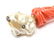 14K Gold Diamonds Coral & Baroque Pearls Brooch - 6