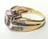 14K Gold Pink Topaz & Diamonds Cocktail Ring - 2