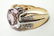14K Gold Pink Topaz & Diamonds Cocktail Ring - 9