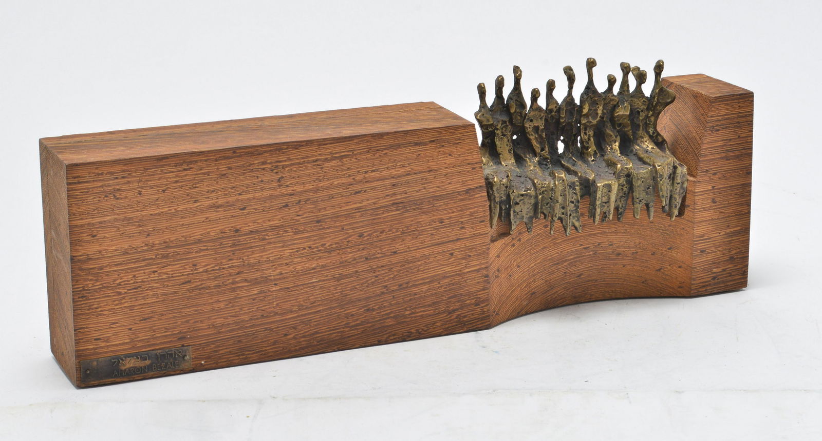 Aharon Bezalel Israeli Bronze & Wood Sculpture (1 of 7)