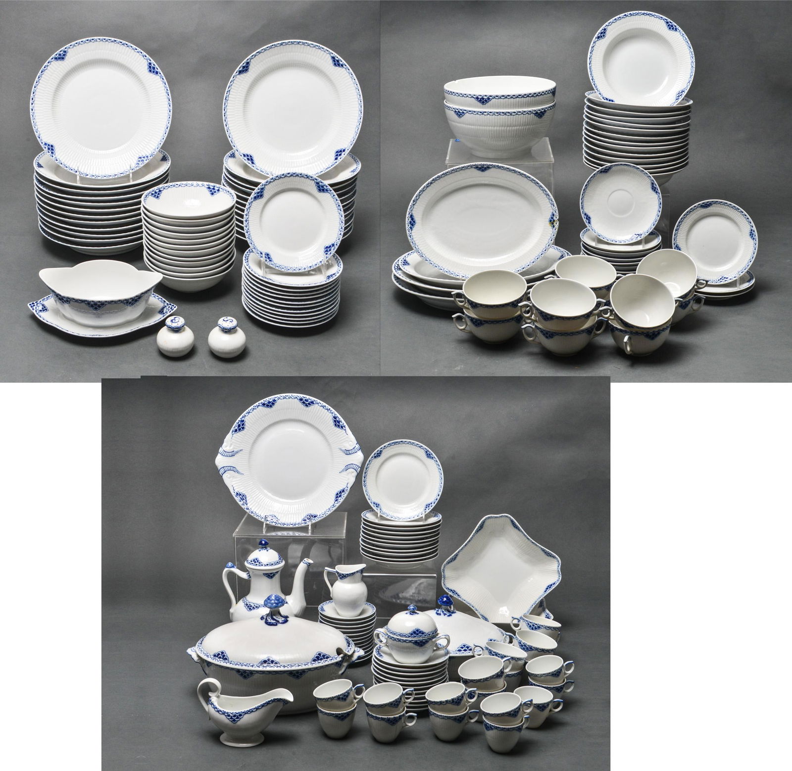Royal Copenhagen "Princess Blue" China, 158 pcs. (1 of 12)