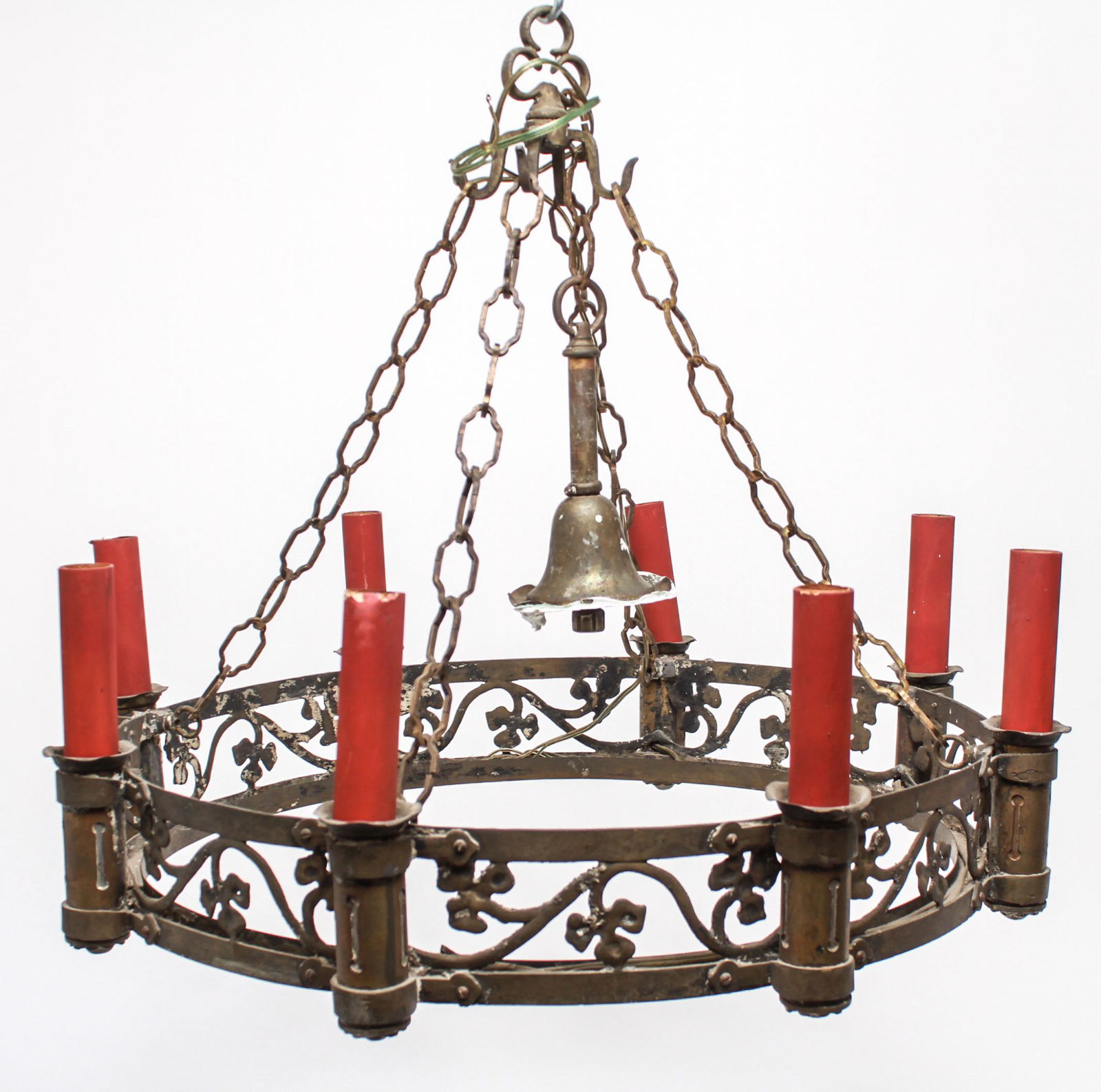 Renaissance Revival Wrought Gilt Brass Chandelier (1 of 7)