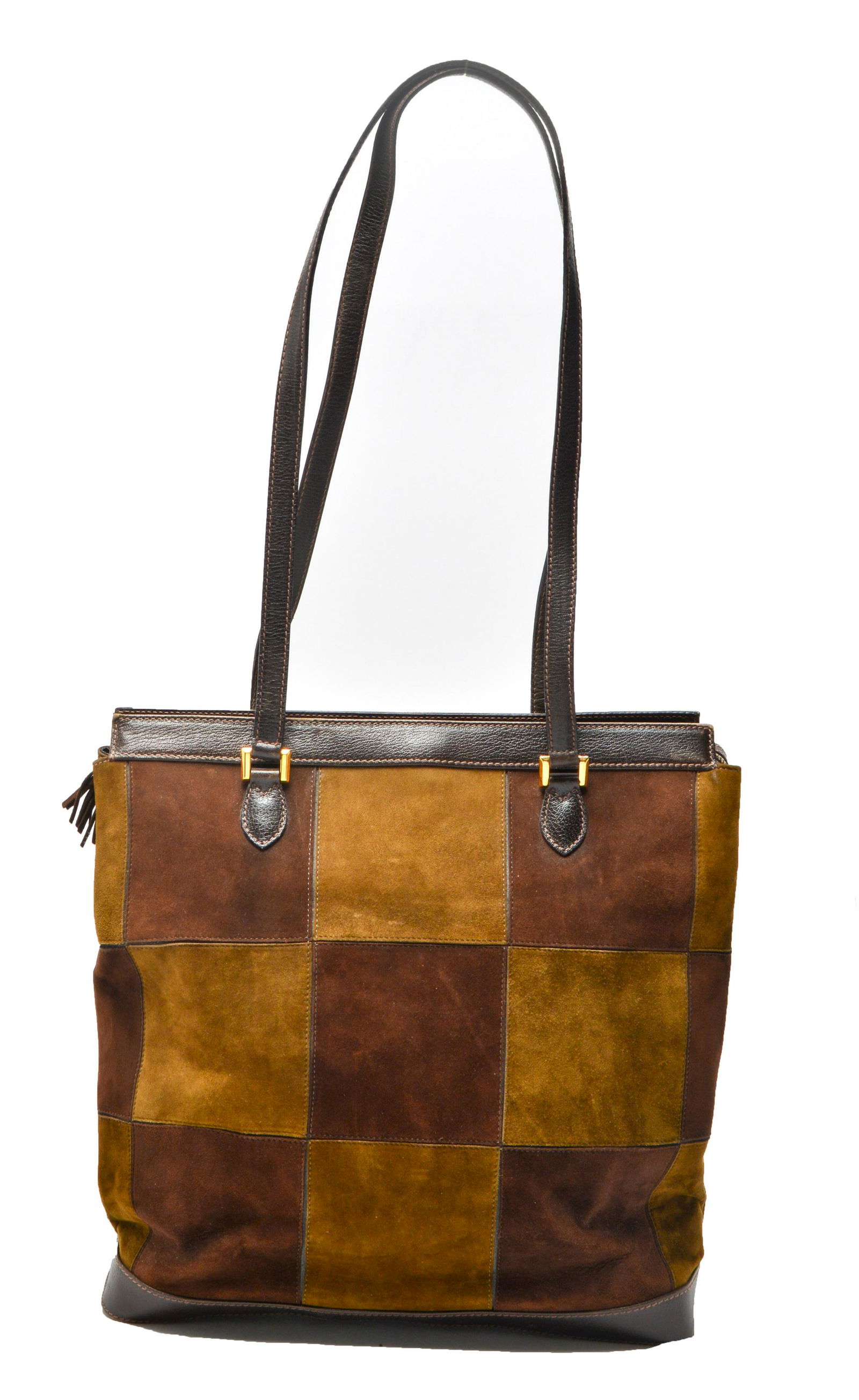 Salvatore Ferragamo Suede & Leather Purse (1 of 6)