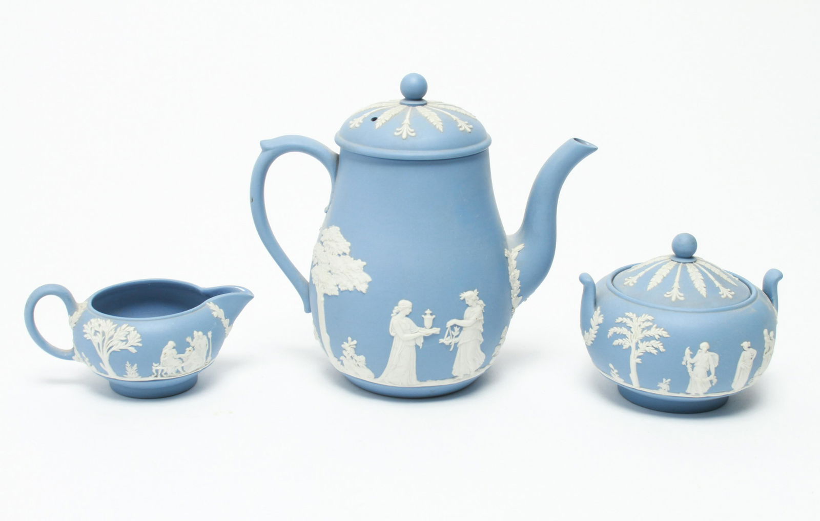 Wedgwood Blue Jasperware Tea Set, 3 (1 of 3)