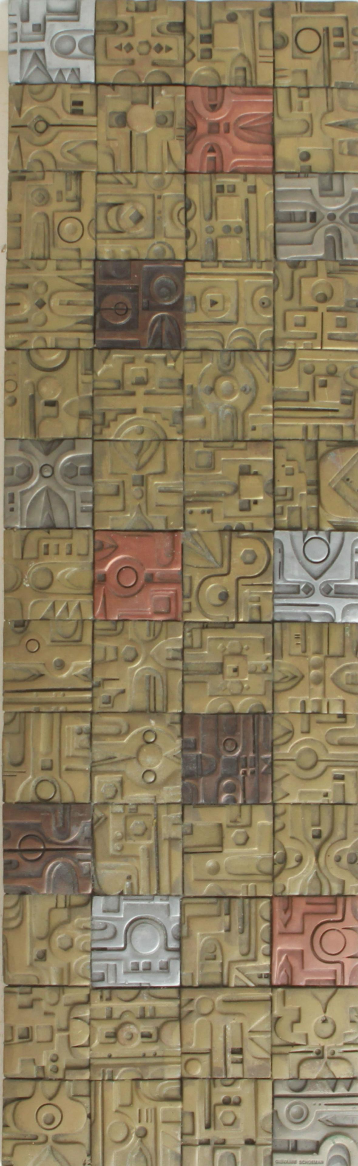 Giovanni Schoeman Square Designs Sculpture Plaque (1 of 4)