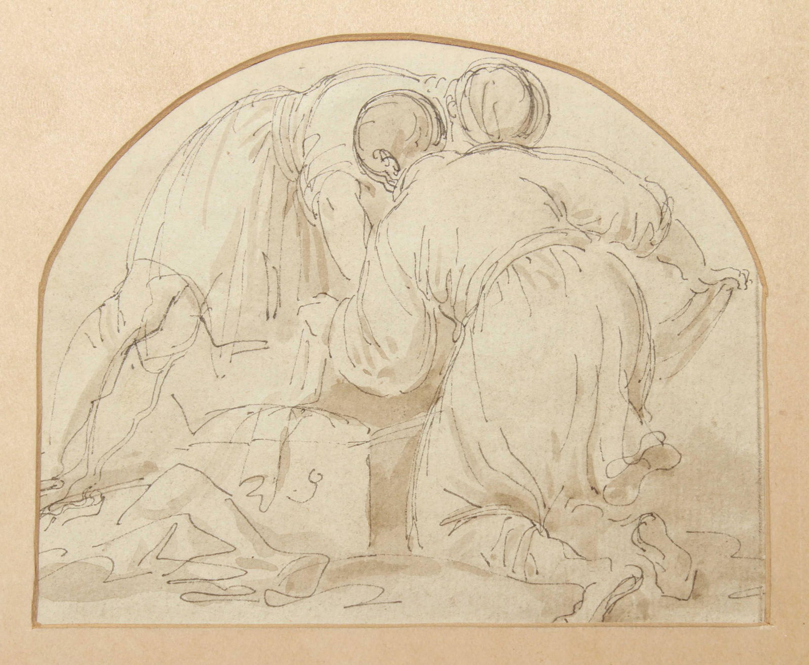 Italian Pen & Ink Wash Drawing 16th Century (1 of 6)