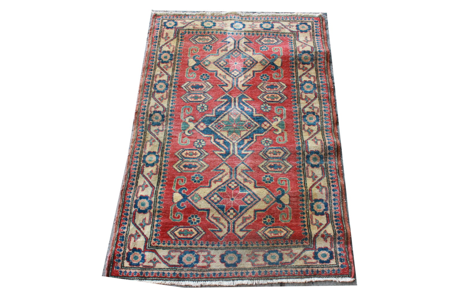 Persian Ram Horn Motif Rug 2' 9" x 4' 2" (1 of 3)