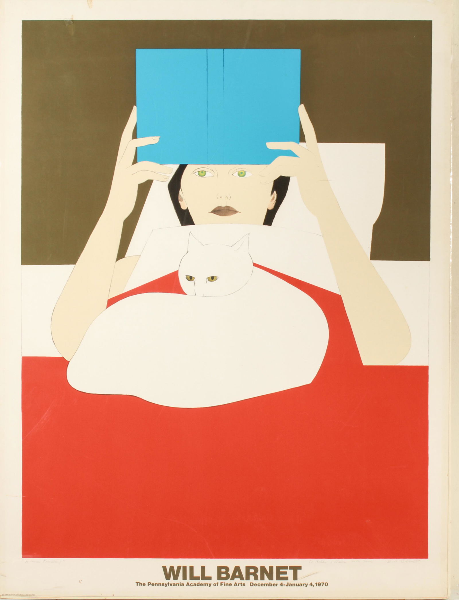 Will Barnet "Woman Reading" Poster Lithograph (1 of 7)
