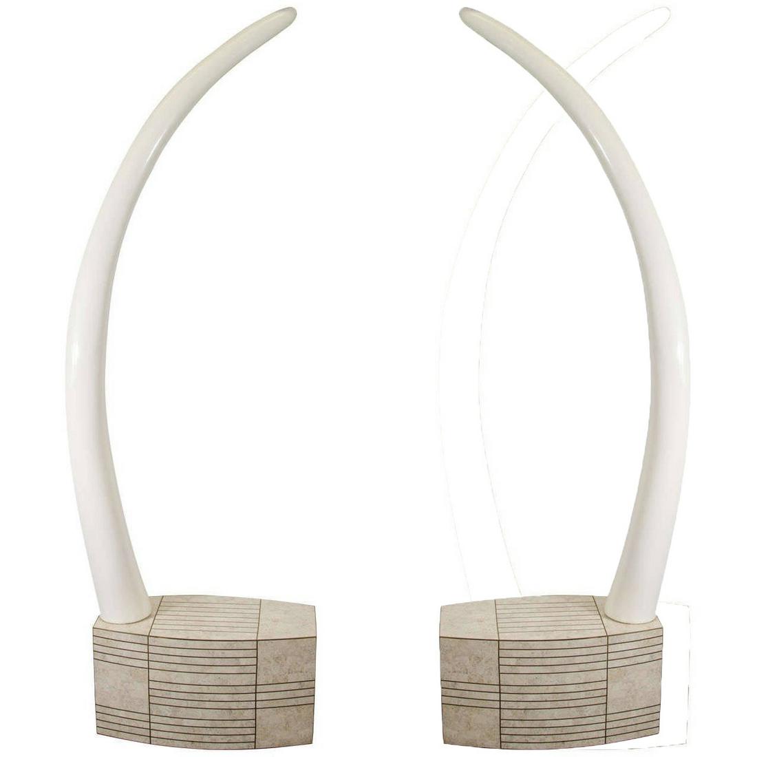 Pierre Cardin Attrib. Monumental Faux Tusks, Pair (1 of 8)