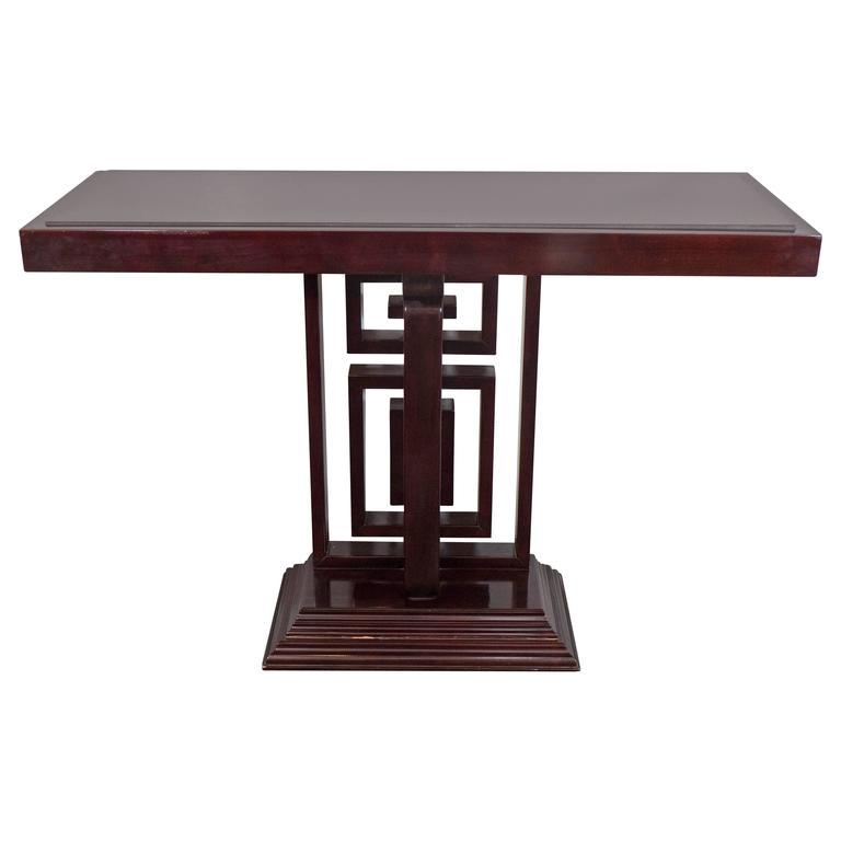 Art Deco / Asian Manner Granite Top Console Table (1 of 10)