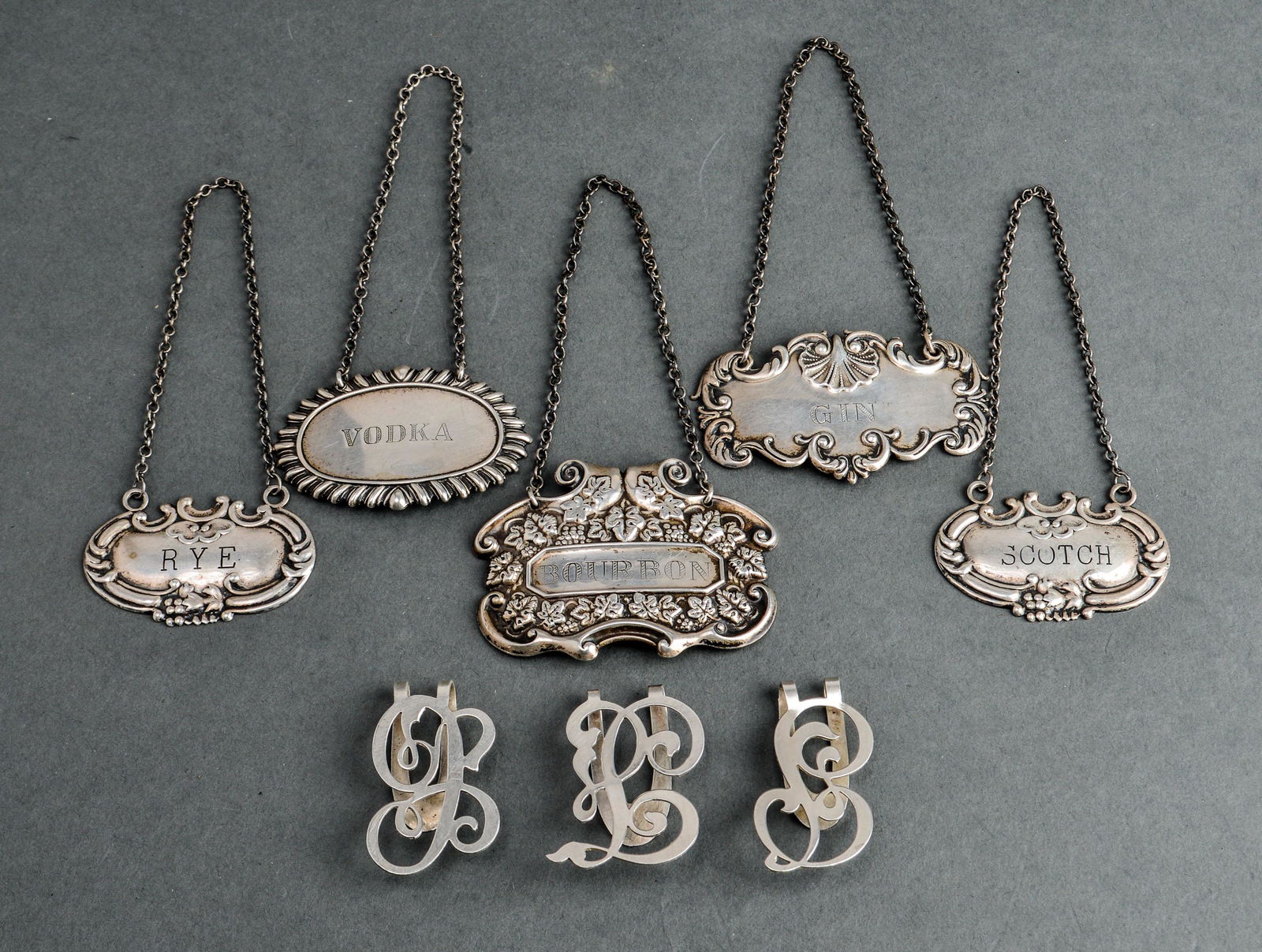 Sterling Silver Liquor Tags & Bookmarks Group 8 (1 of 8)
