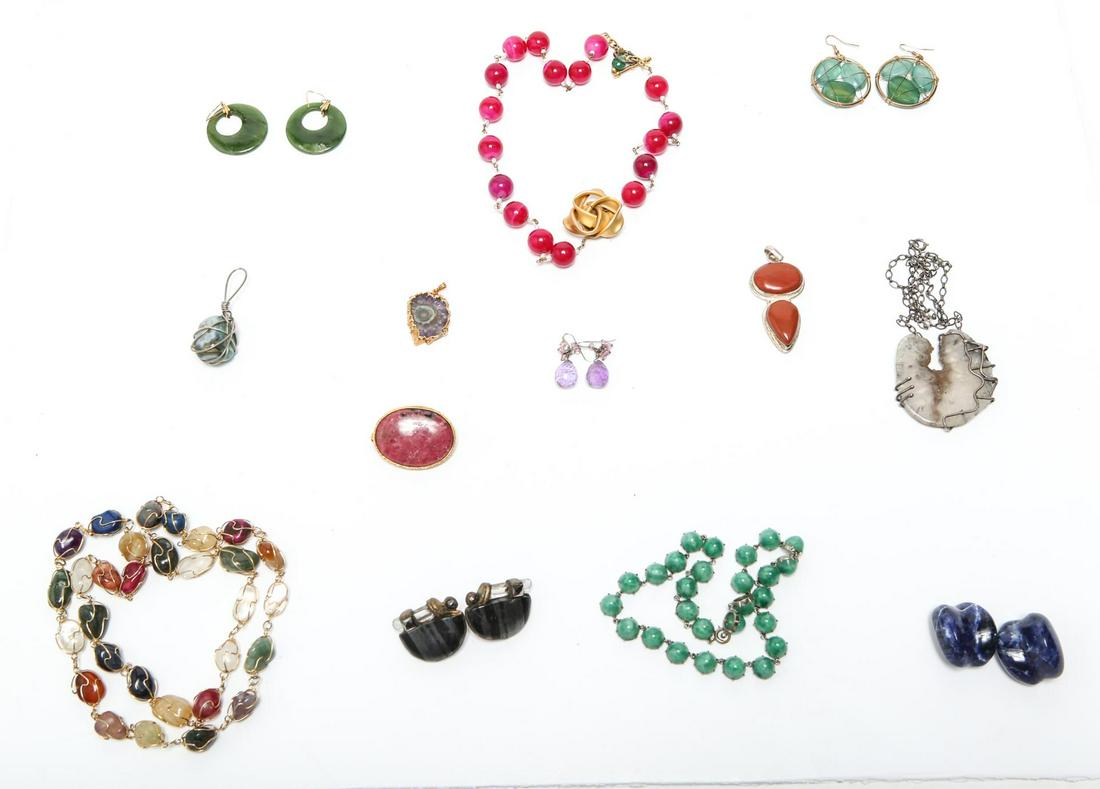 Semiprecious Stone & Mineral Woman's Jewelry 13 Pc (1 of 17)