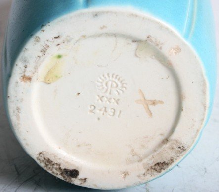 Rookwood Turquoise Vase dated 1953 - 7