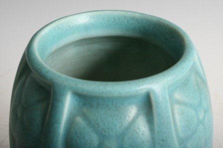 Rookwood Turquoise Vase dated 1953 - 8