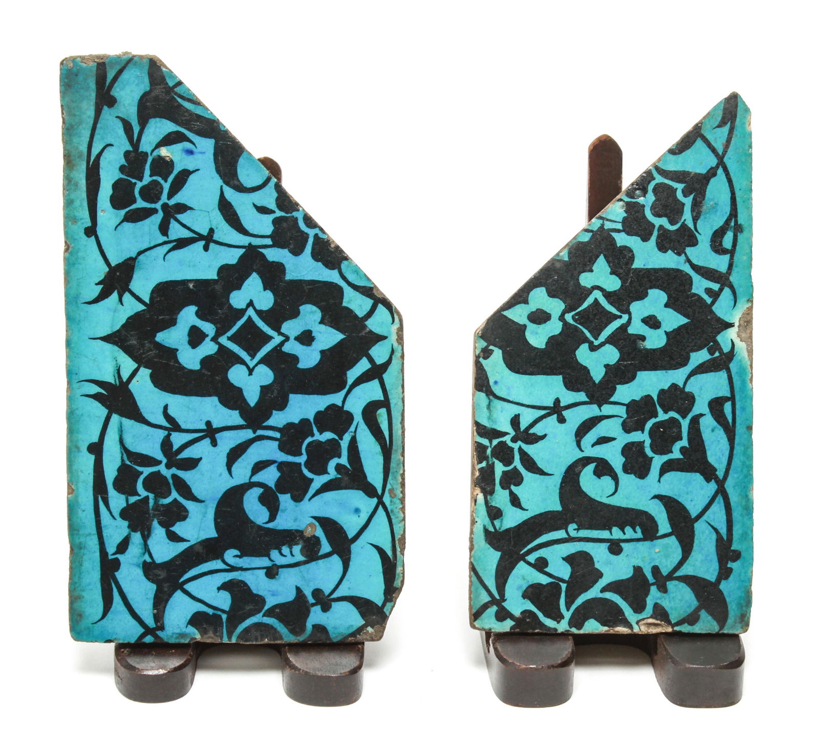Kashan Persian Turquoise Glazed Stoneware Tiles, 2 (1 of 10)