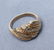 14K White Gold Modern Ring w Gold Braided Accents
