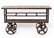 Industrial Metal Console Cart on Large Wheels - 4