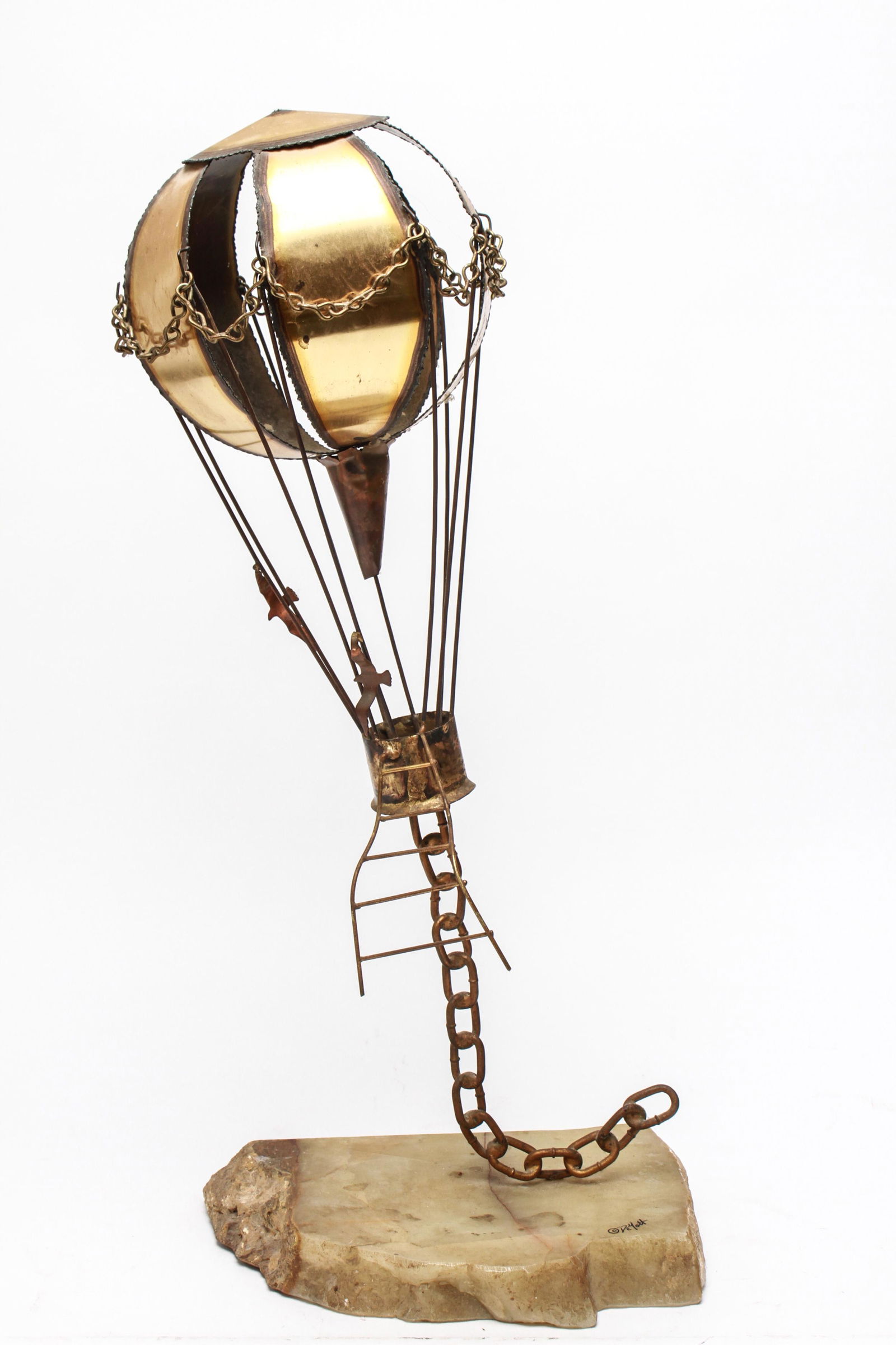 John DeMott Brass Hot Air Balloon Sculpture (1 of 9)