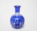 Bohemian Cobalt Cut to Clear Crystal Vase - 2