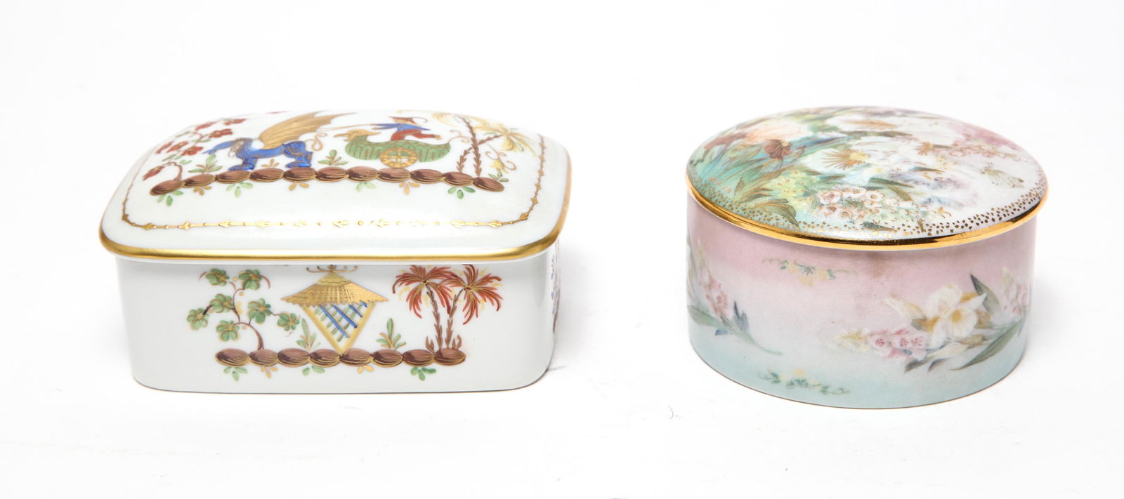 French Vanity Box & Music Box Porcelain Group of 2 (1 of 10)