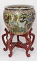 Chinese Porcelain Famille Noire Fish Bowl & Stand - 3