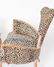 Art Deco w Leopard-Print Carved Wood Chairs, Pair - 7