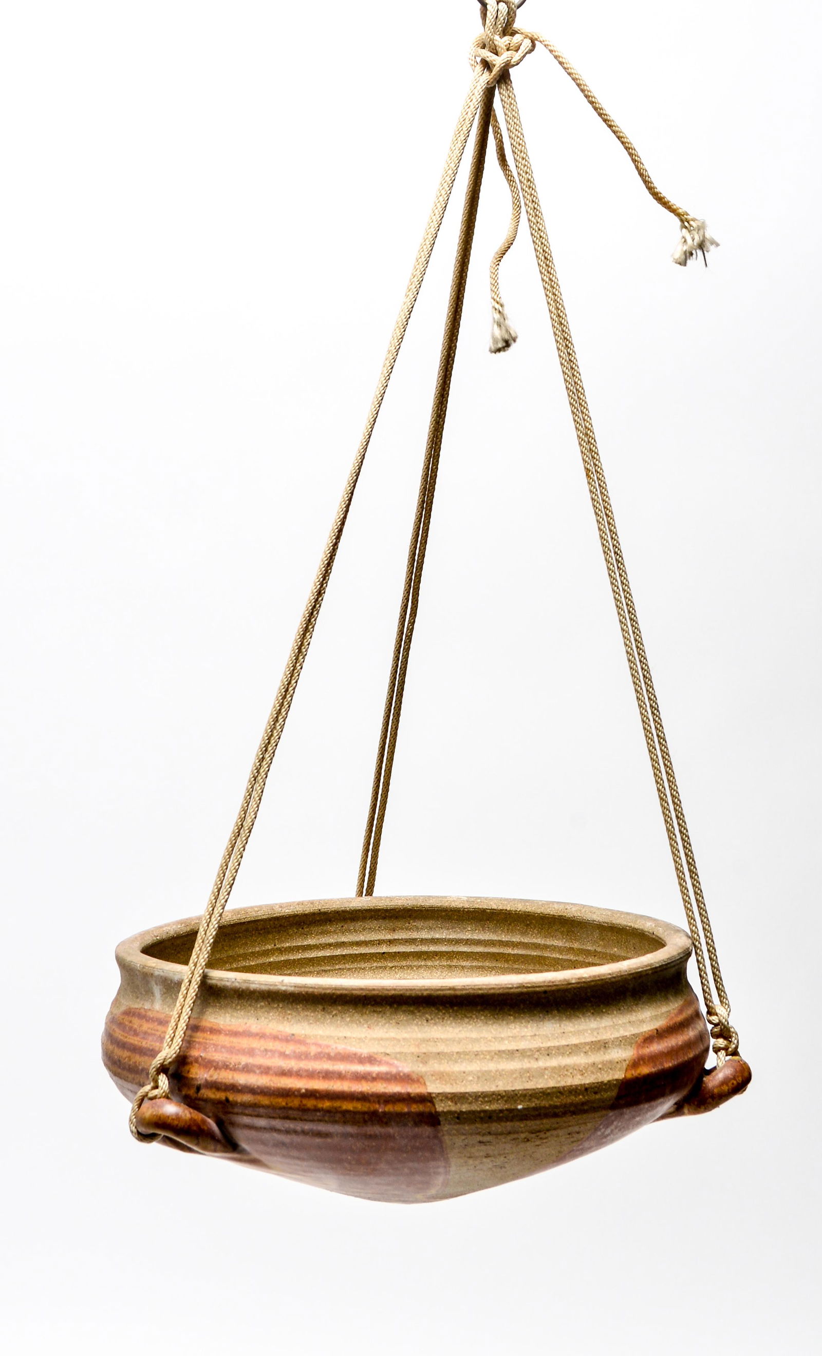 Karen Karnes Stoneware Art Pottery Hanging Basket (1 of 4)