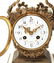French Gilt Metal & White Marble Mantel Clock - 2