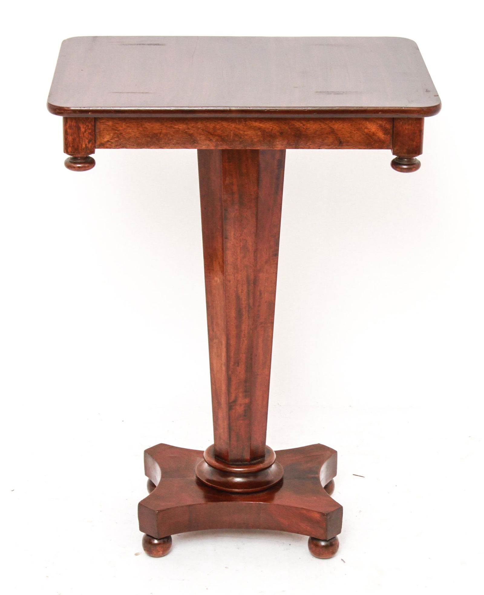 Empire Style Mahogany Pedestal Side Table (1 of 6)