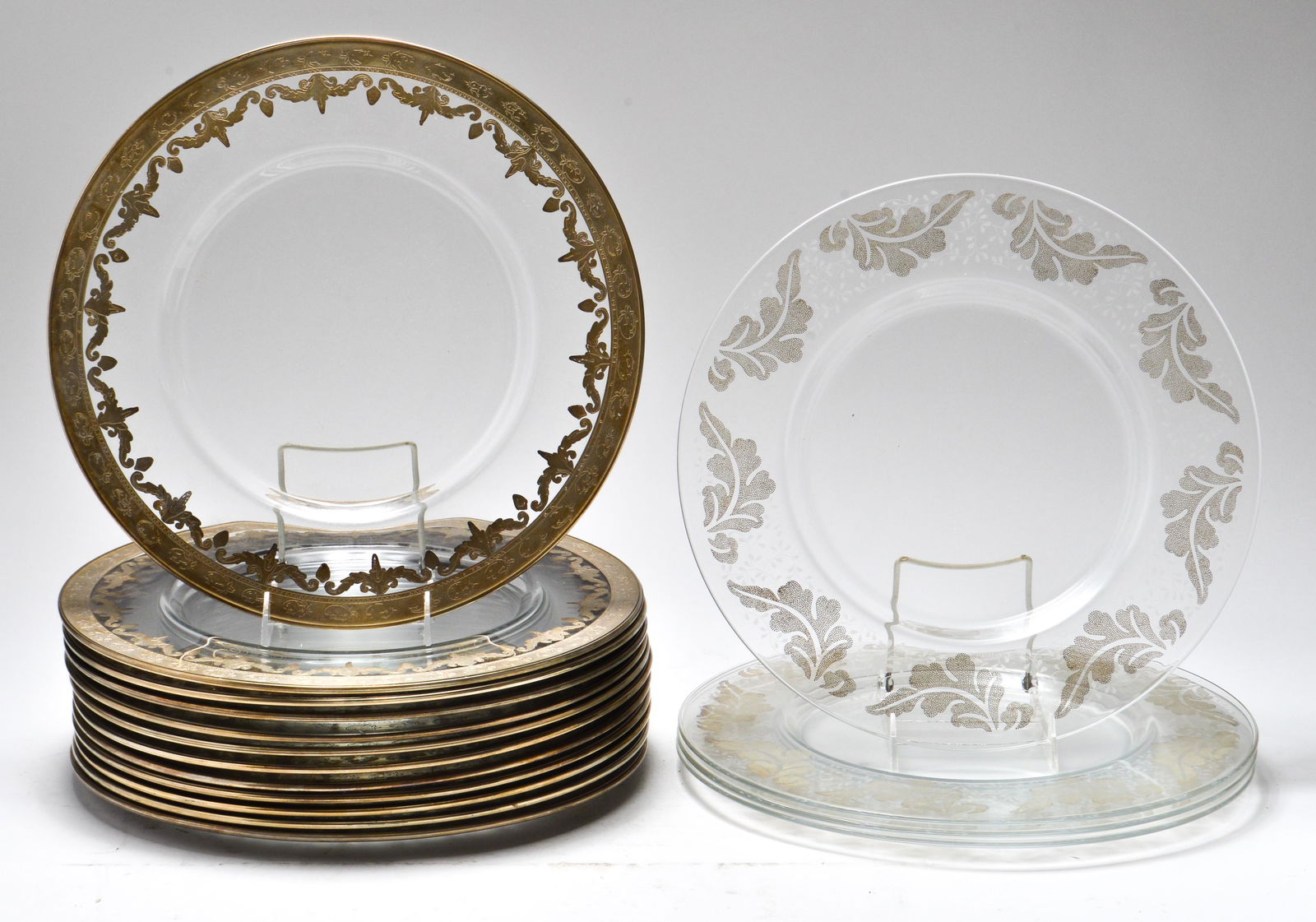 Glass & Silver Overlay Chargers / Place Plates, 16 (1 of 5)