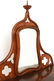 Art Nouveau Walnut Etagere w Shaped Mirror - 4
