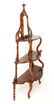 Art Nouveau Walnut Etagere w Shaped Mirror - 6
