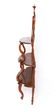 Art Nouveau Walnut Etagere w Shaped Mirror - 8