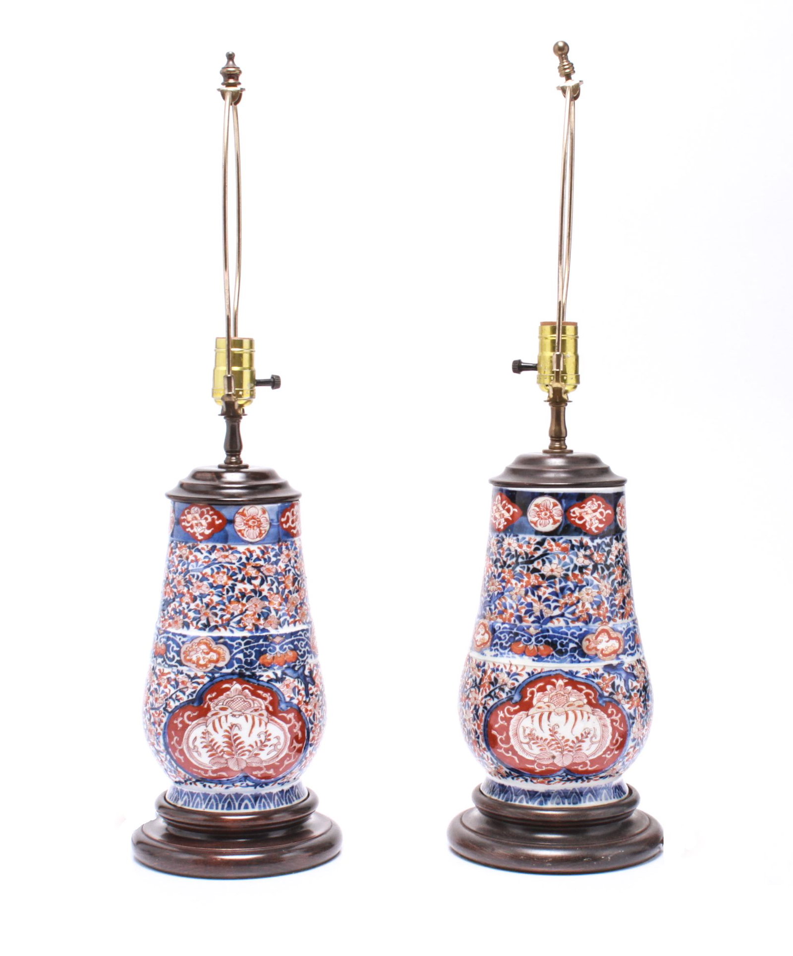 Japanese Imari Porcelain Table Lamps, Pair (1 of 3)