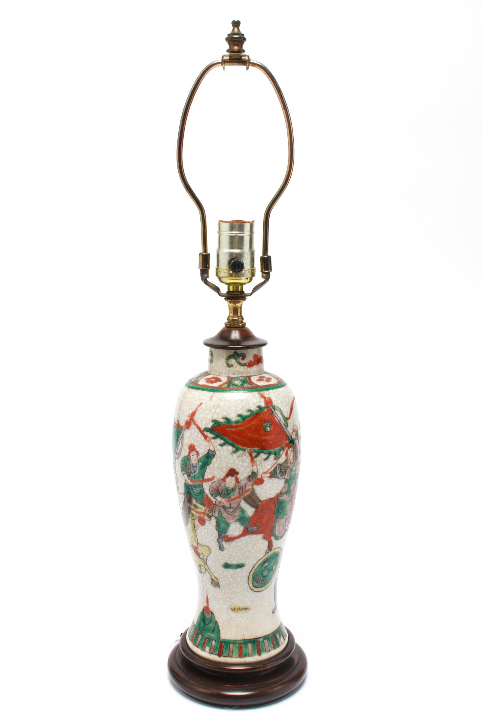 Chinese Famille Verte Porcelain Table Lamp (1 of 4)