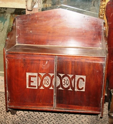 American 1830 Hand Carved Bread Cabinet