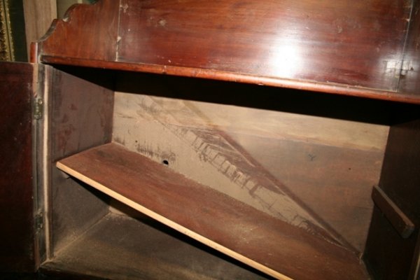 American 1830 Hand Carved Bread Cabinet - 7