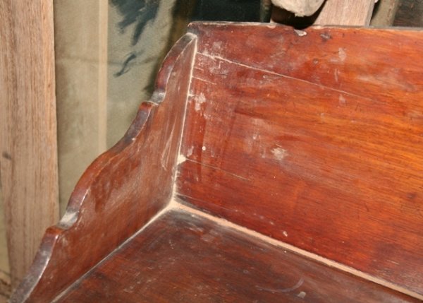 American 1830 Hand Carved Bread Cabinet - 9