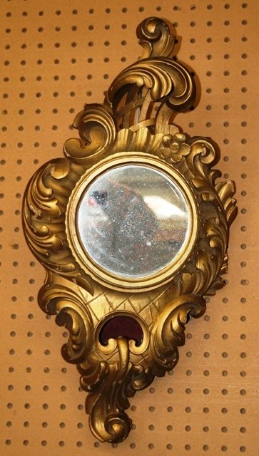 Pair of Guilt Wood Mirrors, Early turn of Century