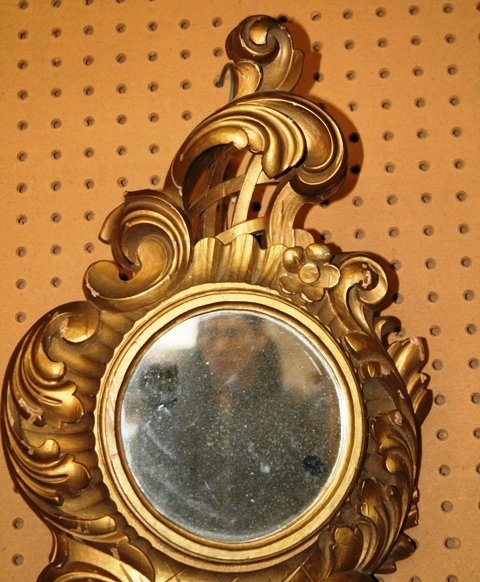 Pair of Guilt Wood Mirrors, Early turn of Century - 2