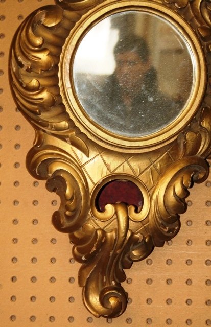 Pair of Guilt Wood Mirrors, Early turn of Century - 3