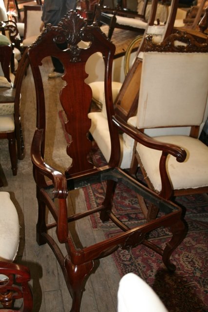 Ten French 19th c. Carved wood chairs - 5