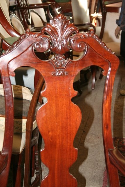 Ten French 19th c. Carved wood chairs - 6